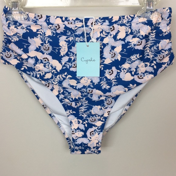 NWT Cupshe Floral Bikini High Waist Bottoms